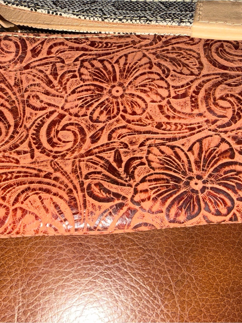 Consuela Sally Combi Tooled Leather Clutch - Picture 3 of 7